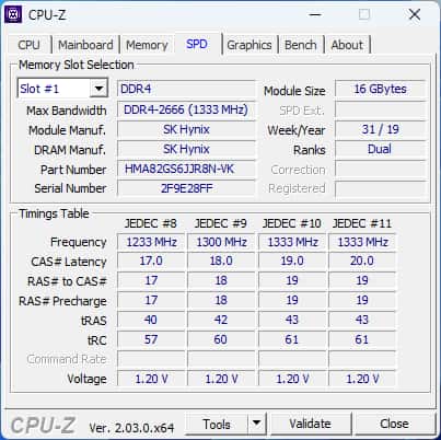 cpuz memory